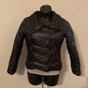 Madden Girl brand lightweight puffer coat, color: black, size: women M